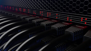 Multiple Ethernet cables attached to switch