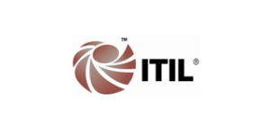 ITIL logo with brown spiral symbol